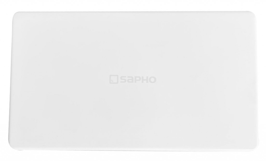 SAPHO Kryt odpadu 144x82, logo SAPHO, litý mramor, bílá ND-55032-1