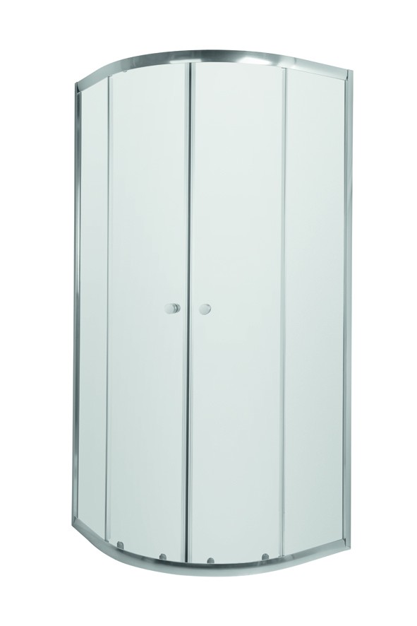 Levně INVENA Sprchový kout čtvrtkruh VITORIA, profil: chrom, sklo čiré 80x80cm AK-49-185-O