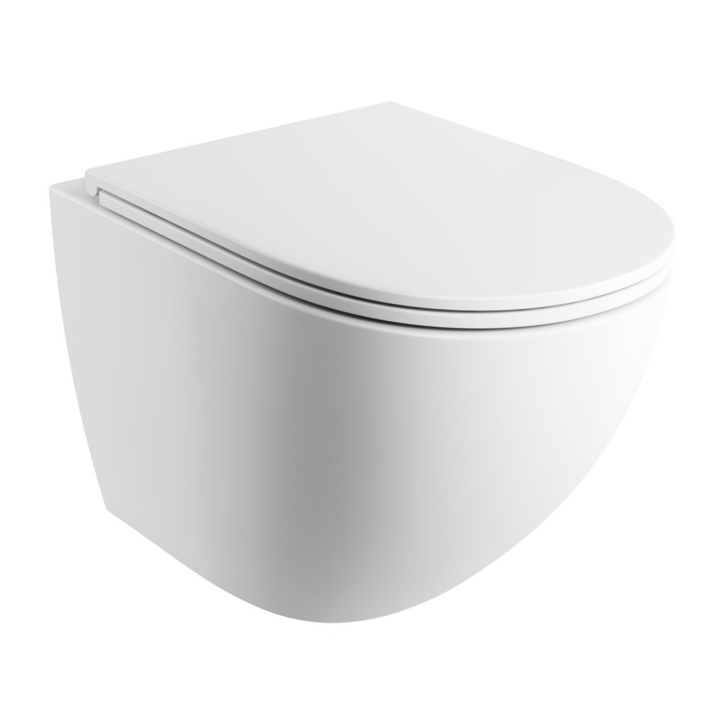 OMNIRES OTTAWA COMFORT závěsné WC se sedátkem, 54 x 37 cm, bílá mat OTTAWACMWBM