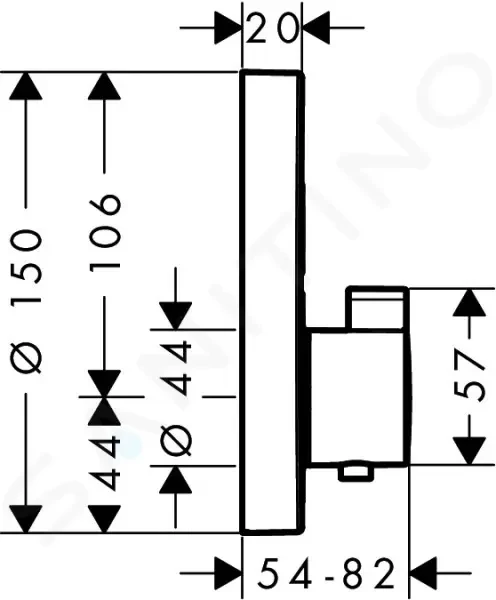 HANSGROHE - Shower Select Termostatická baterie pod omítku pro 2 spotřebiče, chrom (15743000)