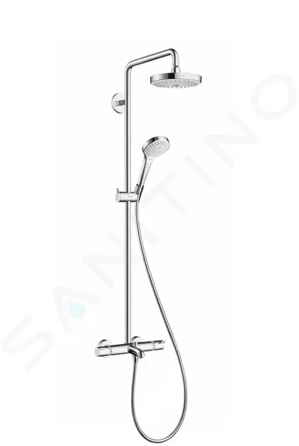 HANSGROHE Croma Select S Vanový set 180 s termostatem Showerpipe, 2 proudy, bílá/chrom 27351400