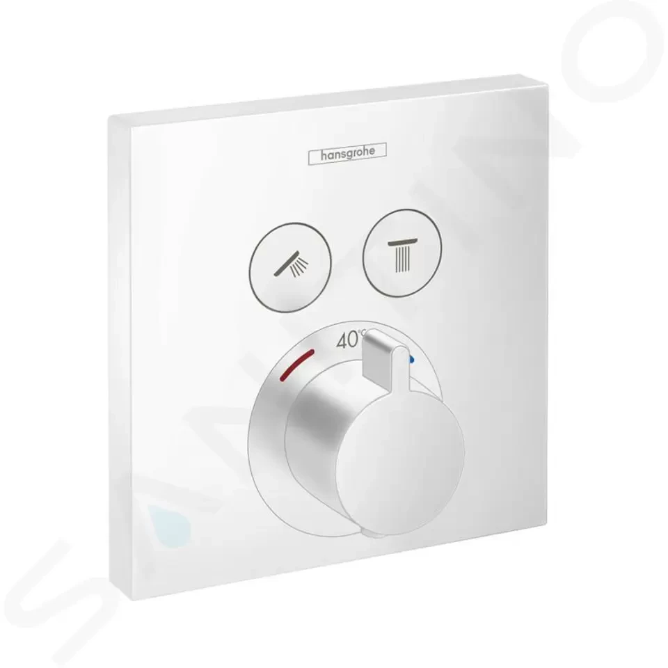 HANSGROHE Shower Select Termostatická baterie pod omítku pro 2 spotřebiče, matná bílá 15763700