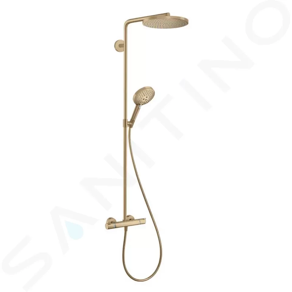 HANSGROHE Raindance Select S Sprchový set Showerpipe s termostatem, 3 proudy, kartáčovaný bronz 27633140