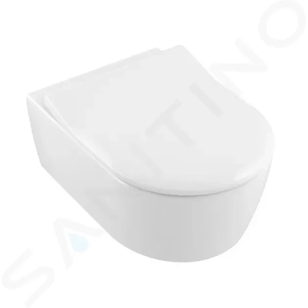 Levně VILLEROY & BOCH Avento Závěsné WC se sedátkem SoftClosing, DirectFlush, alpská bílá 5656RS01