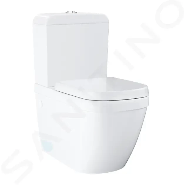 GROHE Euro Ceramic WC kombi set s nádržkou a sedátkem softclose, rimless, Triple Vortex, PureGuard, alpská bílá 3946200H