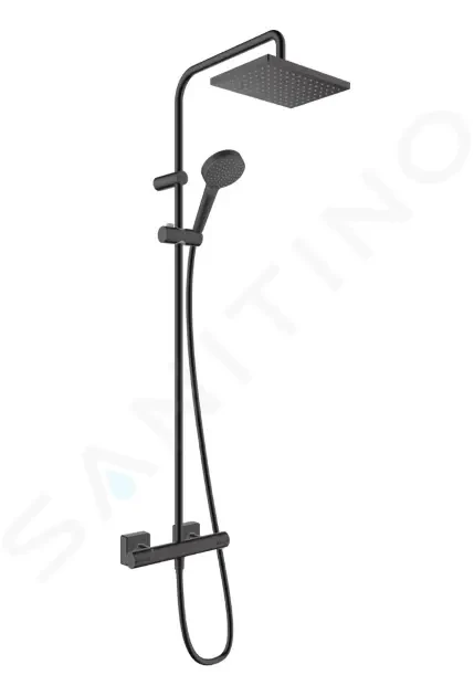 HANSGROHE Vernis Shape Sprchový set Showerpipe 230 s termostatem, EcoSmart, matná černá 26097670