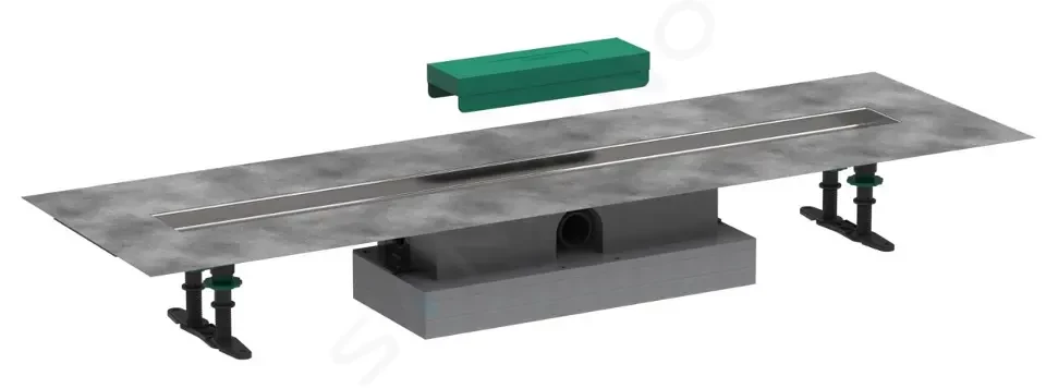 HANSGROHE uBox universal Set pro plochou instalaci lineárního sprchového žlabu 900 mm, nerez 56019180