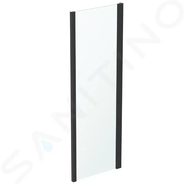 IDEAL STANDARD Connect 2 Pevná boční stěna 700 mm, černá/čiré sklo K9297V3
