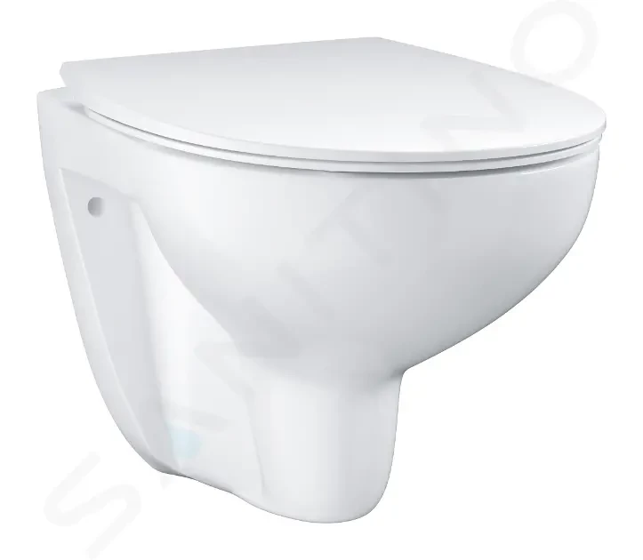 GROHE Bau Ceramic Závěsné WC se sedátkem Slim, softclose, rimless, alpská bílá 39899000