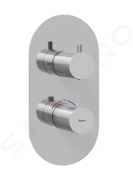 RAVAK Espirit Termostatická baterie pod omítku, pro 2 spotřebiče, chrom X070206