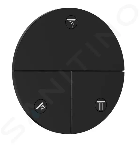 HANSGROHE ShowerSelect Comfort Ventil pod omítku, pro 3 spotřebiče, matná černá 15558670