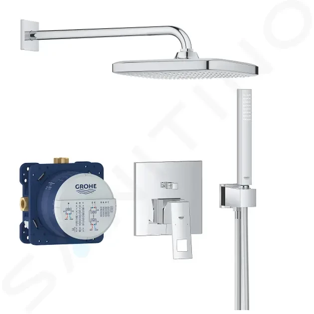 GROHE Eurocube Sprchový set s baterií pod omítku, 250 mm, 1 proud, chrom 25239000