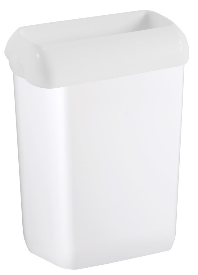 SAPHO PRESTIGE odpadkový koš nástěnný s víkem a uchycením pytlů, 42l, bílá A74101-1
