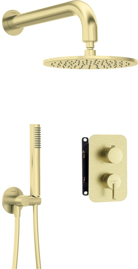 Levně DEANTE Silia Concealed BOX, baterie Podomítkový sprchový set, s baterií BOX se sprchovou hlavicí BXYYRQSM