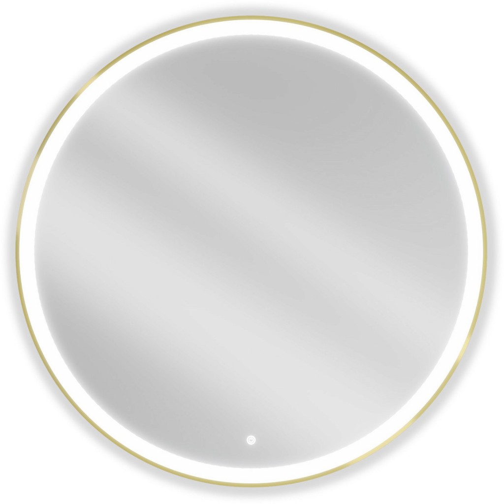 MEXEN Esso zrcadlo s osvětlením 100 cm, LED 6000K zlatý rám 9825-100-100-611-50