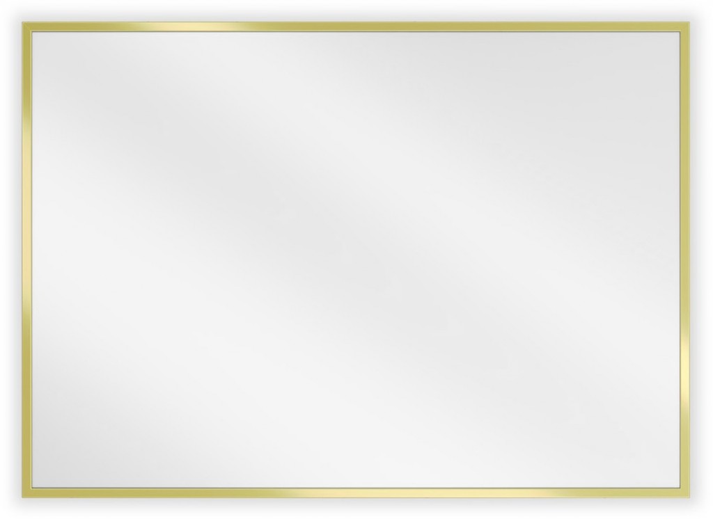Levně MEXEN Loft zrcadlo 70 x 50 cm, zlatý rám 9852-070-050-000-50
