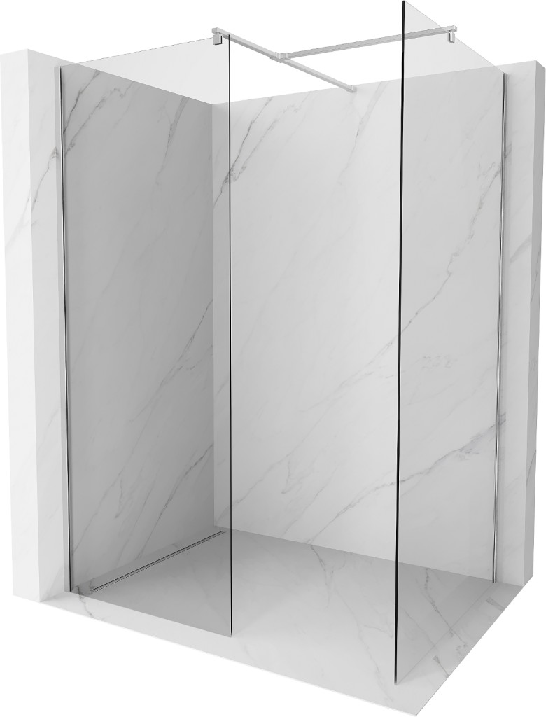 MEXEN/S Kioto Sprchová zástěna WALK-IN 105 x 70 cm, transparent, chrom 800-105-202-01-00-070