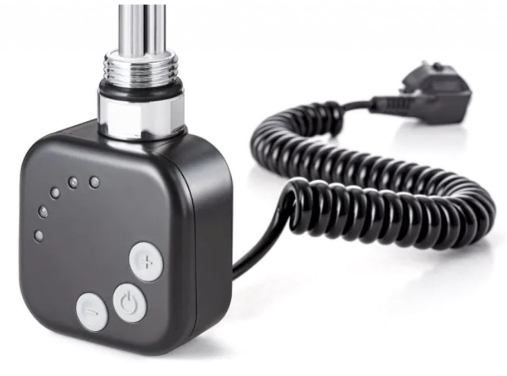HOPA Topná tyč BURGH s termostatem a časovačem Barva topné tyče Černá, Typ připojení Kroucený kabel, Výkon topné tyče 120 W RDOHT212014