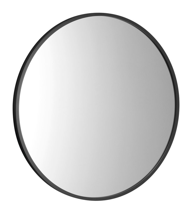 SAPHO NOTION SLIM kulaté zrcadlo v rámu ø 40cm, černá mat NT400