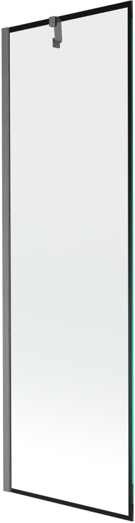 Levně MEXEN/S Next vanová zástěna FIX 60 x 150, černá vzor, grafit kartáčovaná 895-060-000-00-70-66