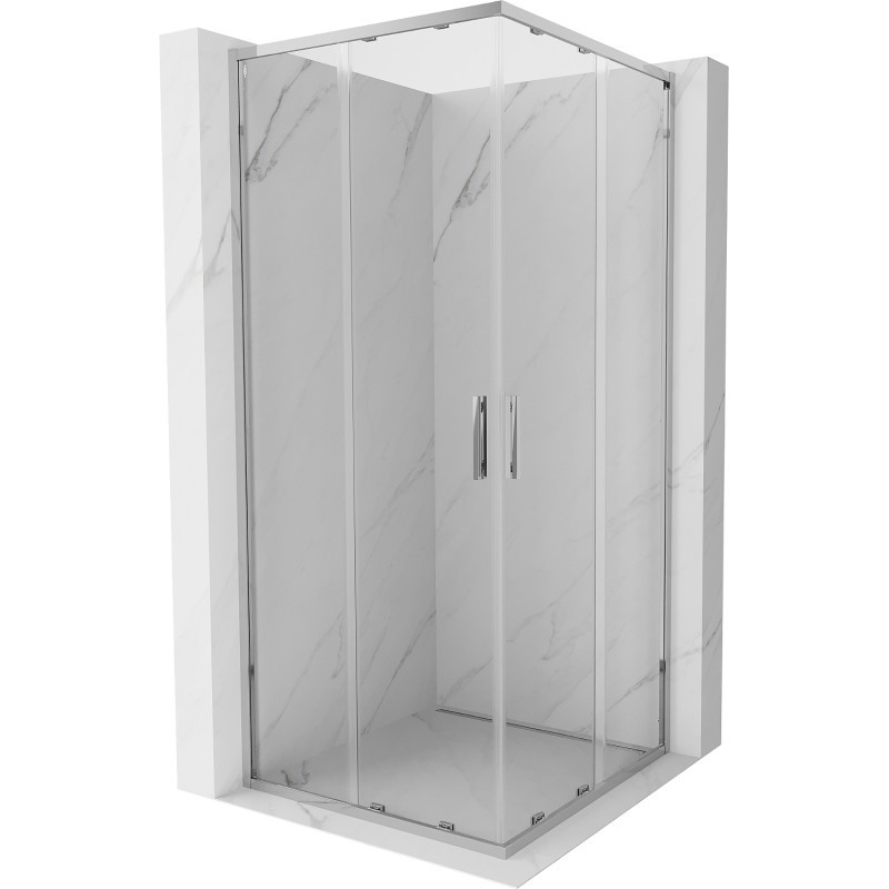 Levně MEXEN/S Exo čtvercový posuvný sprchový kout 90 x 90, transparent, chrom 8111-090-090-01-00