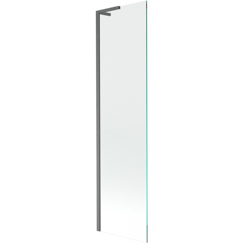 Levně MEXEN/S Next L vanová zástěna FIX 50 x 150, transparent, grafit kartáčovaná 895-050-000-03-00-66