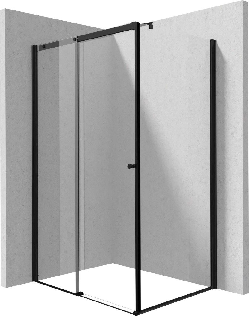 Levně DEANTE Sprchový kout Kerria Plus černá, obdélníková, 120x80 cm KKNNP12S08