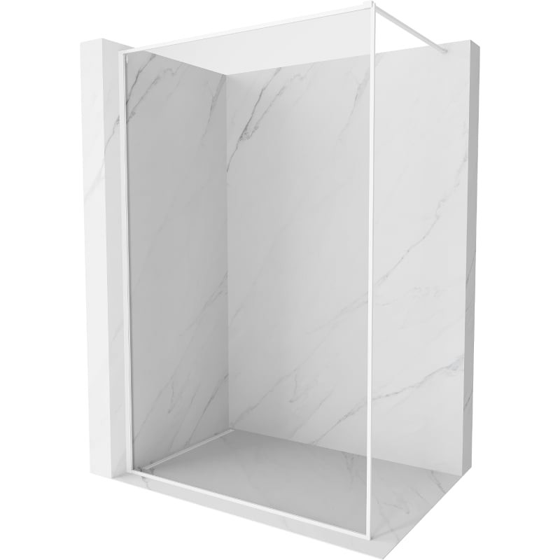 Levně MEXEN/S Kioto-F Sprchová zástěna WALK-IN s rámem 140 x 202, transparent 8 mm, bílá 800-140-104-20-00