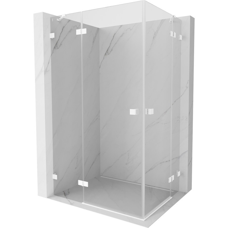 Levně MEXEN/S Lunar Duo sprchový kout dveře křídlové 120 x 85, transparent, bílá 834-120L-085P-20-00