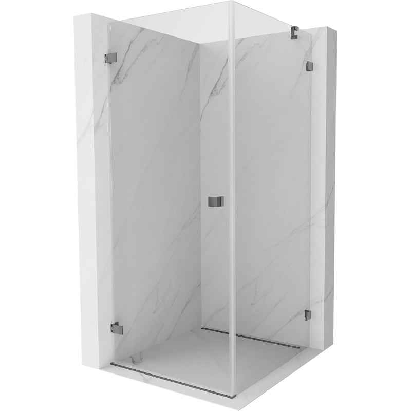 Levně MEXEN/S Lunar-B sprchový kout dveře křídlové levá 80 x 80, transparent, grafit metal 832-080-080-95-00-L