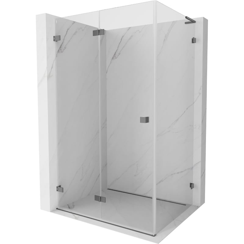 Levně MEXEN/S Lunar-F L sprchový kout skládací dveře levá 100 x 80, transparent, grafit metal 836L-100-080-95-00-L