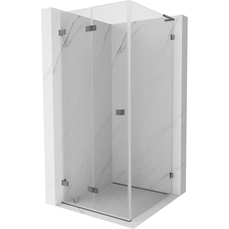 Levně MEXEN/S Lunar-F L sprchový kout skládací dveře levá 100 x 100, transparent, grafit metal 836L-100-100-95-00-L