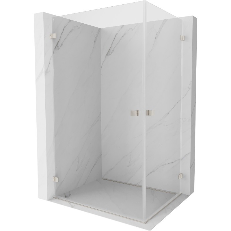 Levně MEXEN/S Lunar-B Duo sprchový kout dveře křídlové 90 x 70, transparent, nikl kartáčovaný 832-090L-070P-97-00