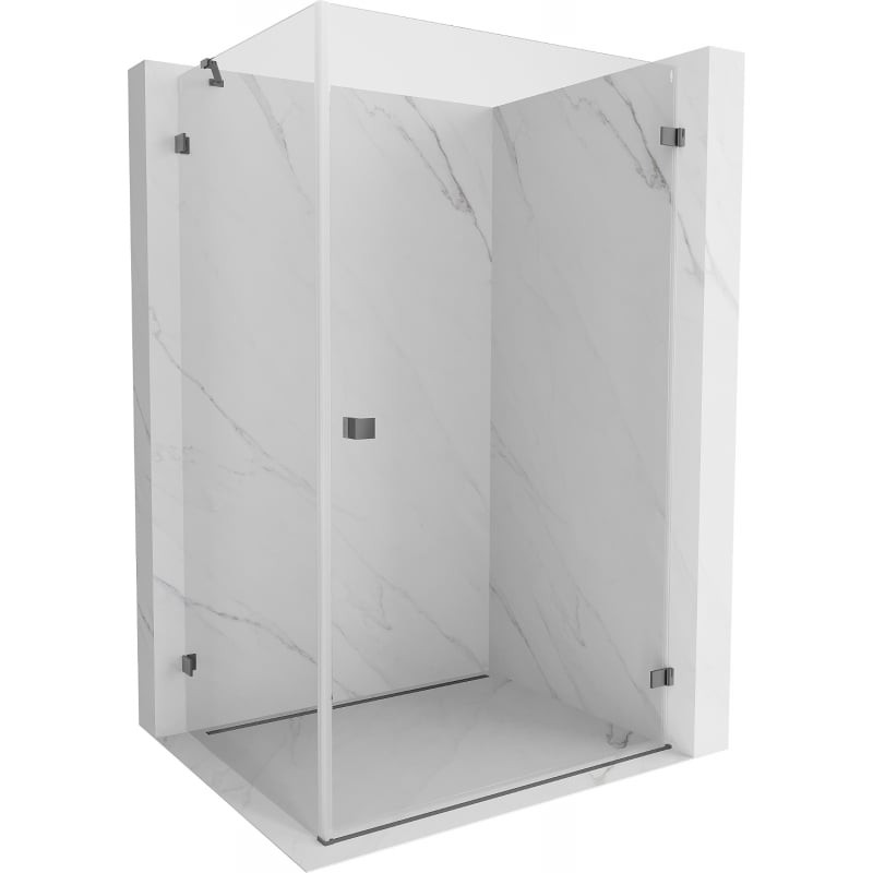 Levně MEXEN/S Lunar-B L sprchový kout dveře křídlové pravá 95 x 80, transparent, grafit metal 832L-095-080-95-00-P
