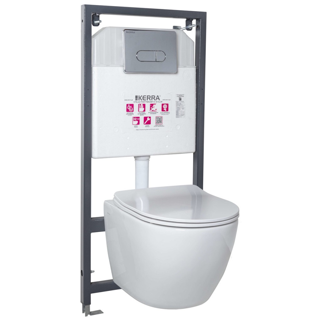 Levně KERRA Instalační set WC Delos/Pacific CHR 5907548115850