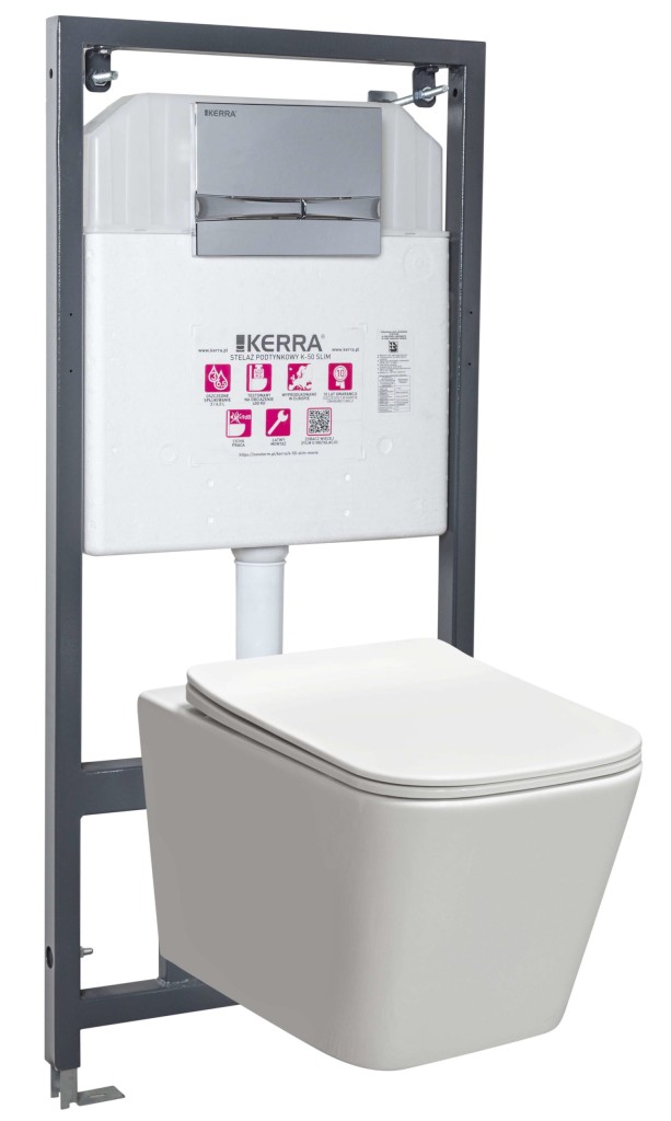 Levně KERRA Instalační set WC TINOS/Adriatic CHR 5907548116307
