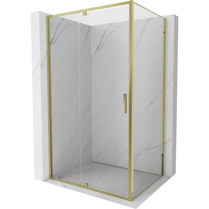 Levně MEXEN/S Exo sprchový kout dveře křídlové 160 x 90, transparent, zlato 819-160-090-50-00