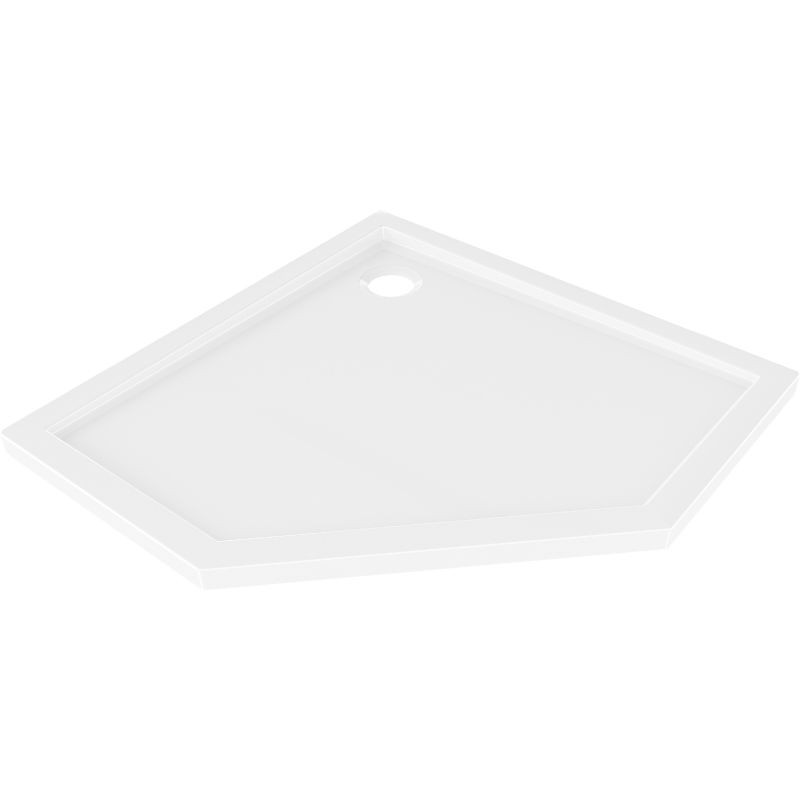 Levně MEXEN Flow pětiboká sprchová vanička slim 90 x 90, bílá lesk 46P109090