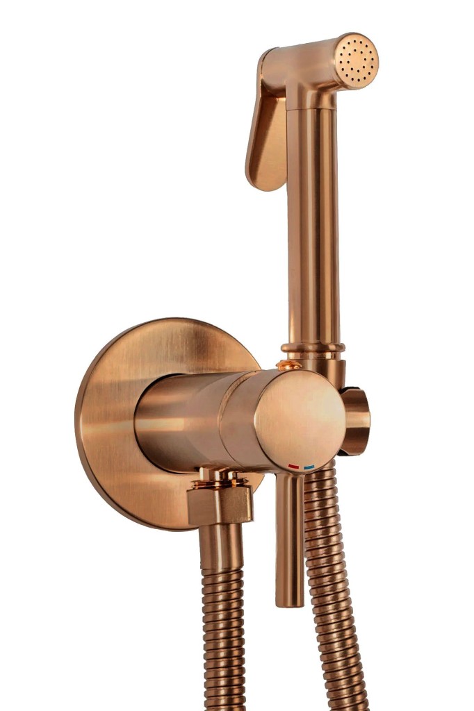 Levně REA Podomítková bidetová baterie LUNGO LOOP Copper Brush REA-B6314