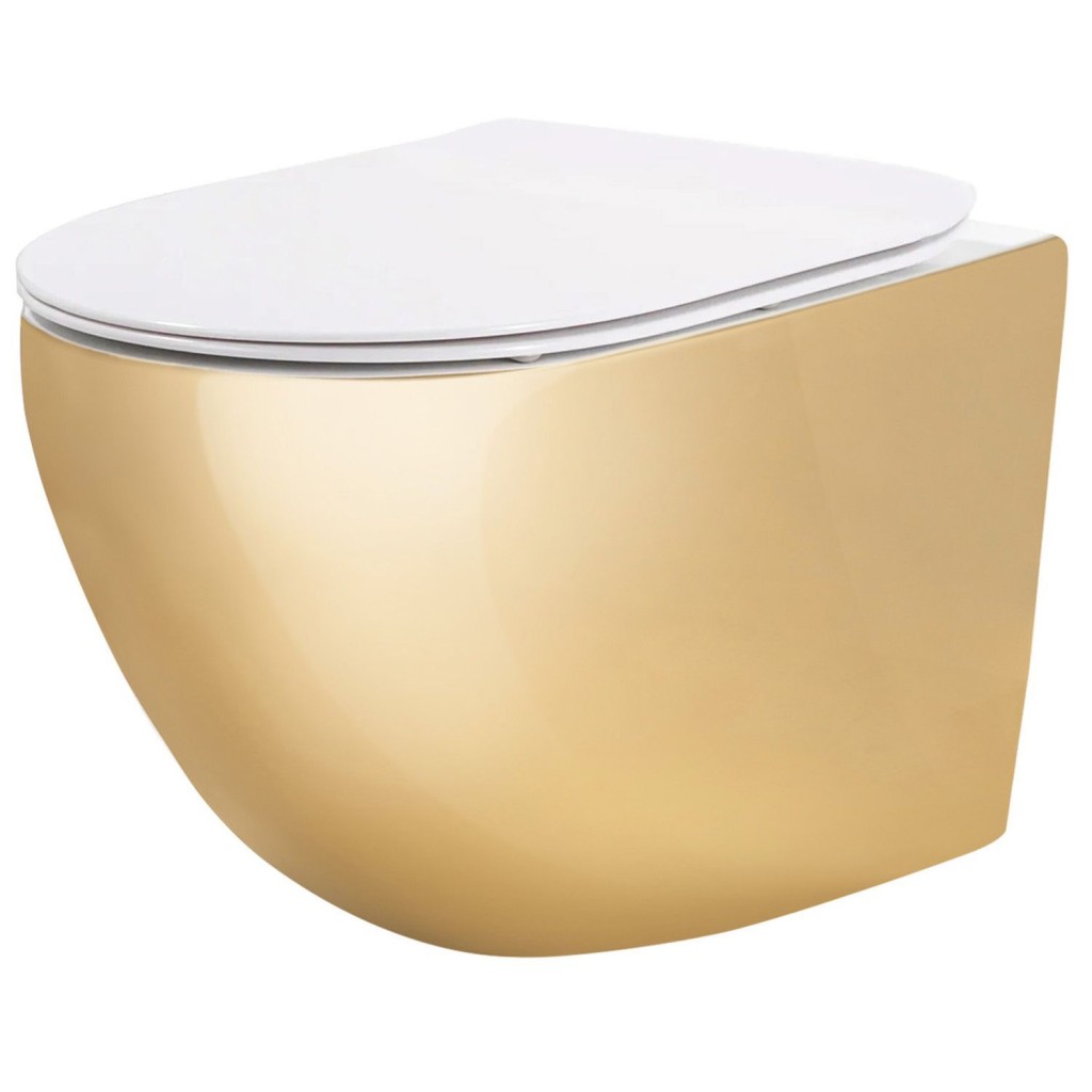 Levně REA Závěsná WC mísa Carlo Mini Tornado NF WHITE GOLD REA-C6808