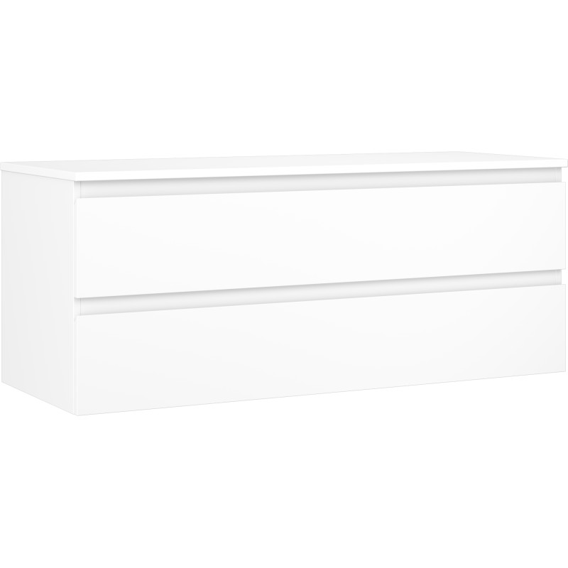 MEXEN/S Orio koupelnová skříňka pod umyvadlo 120 cm s deskou, 2 zásuvky, bílá mat 91A10-12047-2-BFFC01