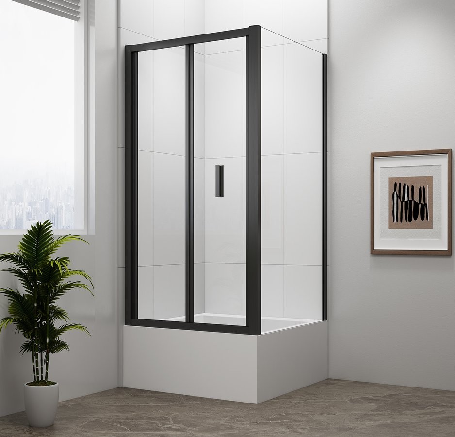 POLYSAN DEEP BLACK obdélníkový sprchový kout 1000x750 L/P varianta, čiré sklo MD1910B-01