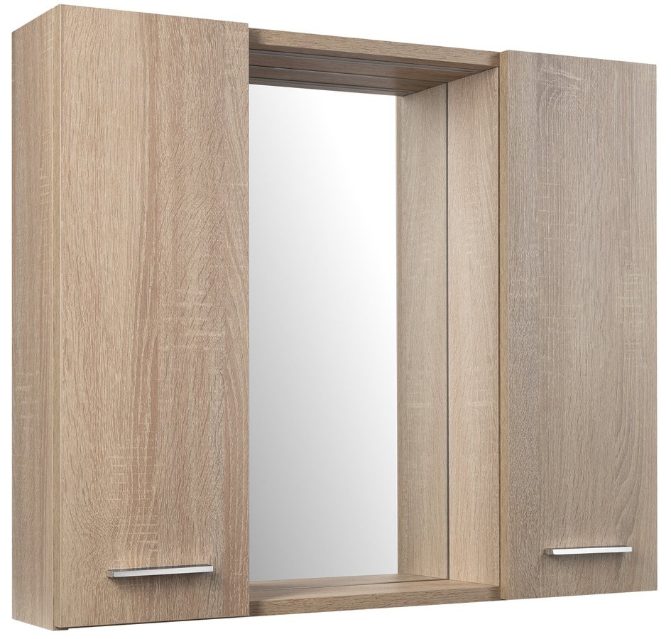 AQUALINE ZOJA/KERAMIA FRESH STRIP galerka s LED osvětlením, 70x60x14cm, dub platin 45029S