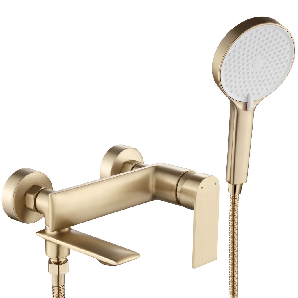REA Vanová nástěnná baterie  Veneta Brush Gold REA-B3008