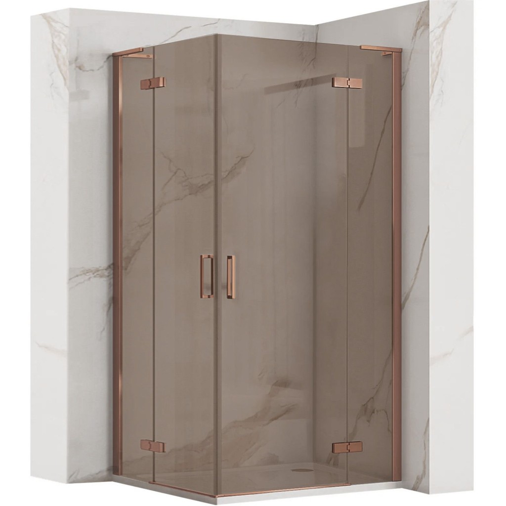 REA/S Sprchová kabina Hugo Double 90x90 Copper Brush KPL-K6974
