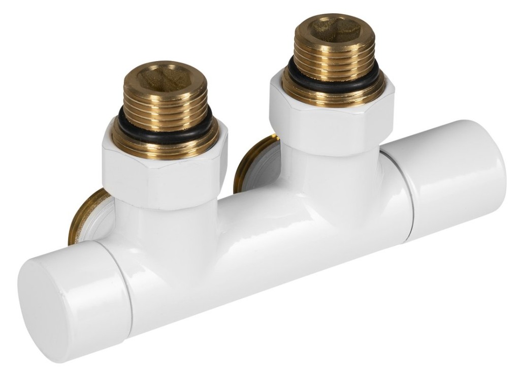 AQUALINE R-START připojovací sada ventilů pro středové připojení, bílá SR230W