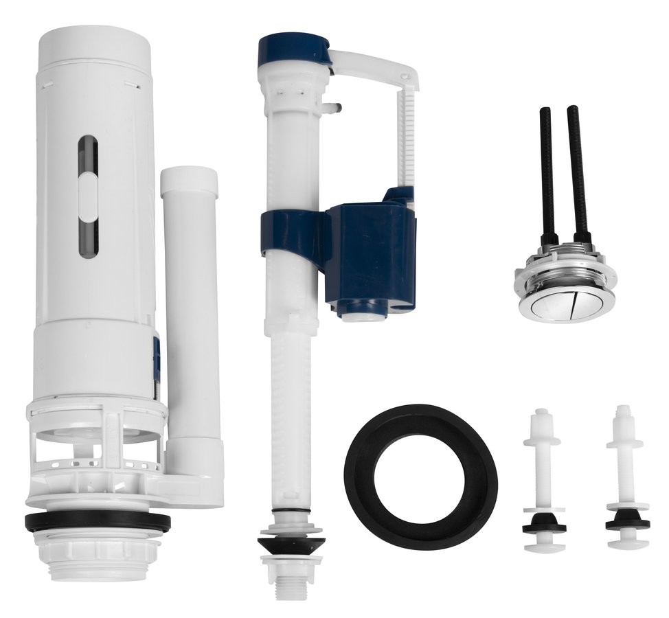 SAPHO Splachovací souprava s DUAL tlačítkem 49 spodní napouštění 1/2", chrom NDPC107V-1