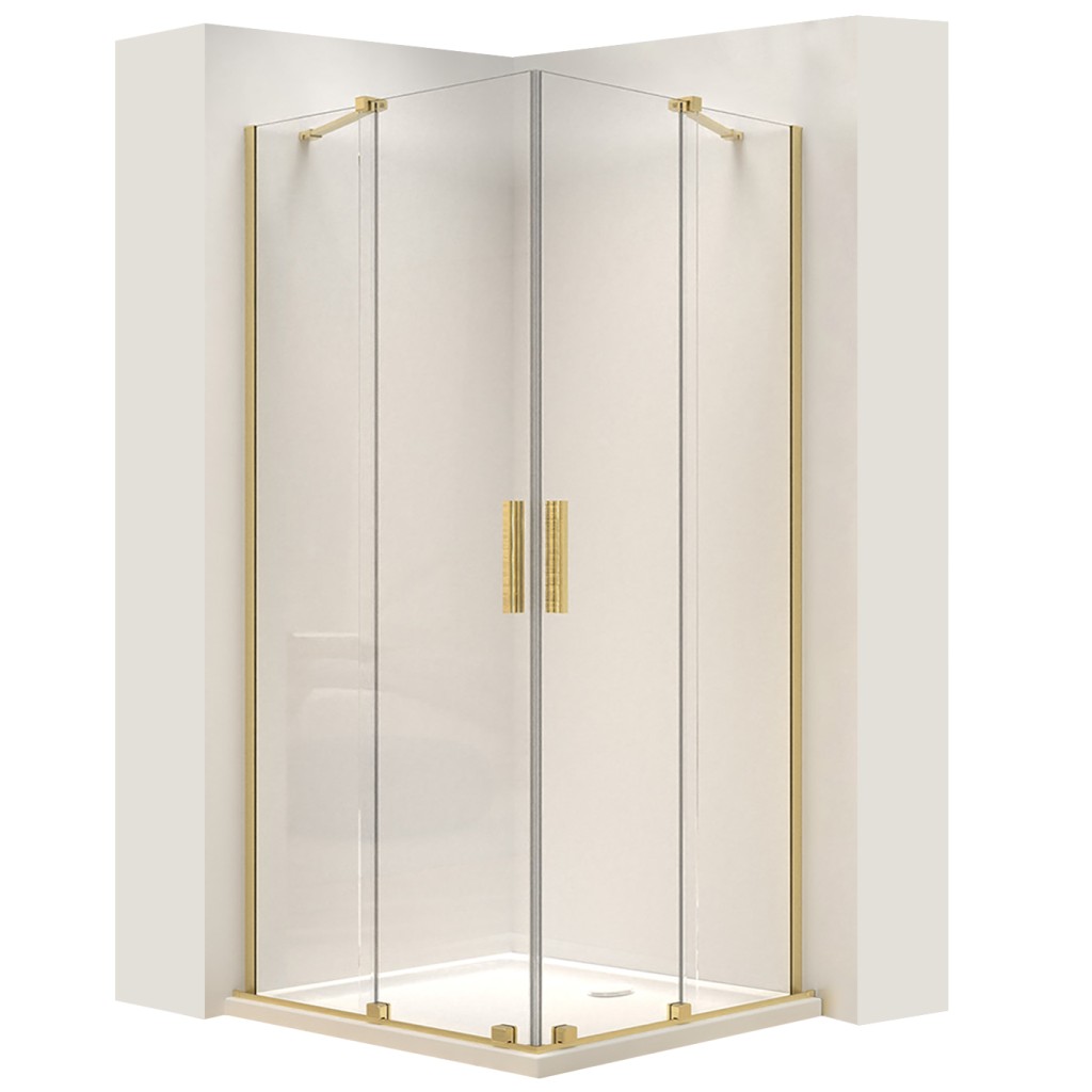 REA Sprchová kabina Montana Double Gold Brush 80x80 REA-K6695