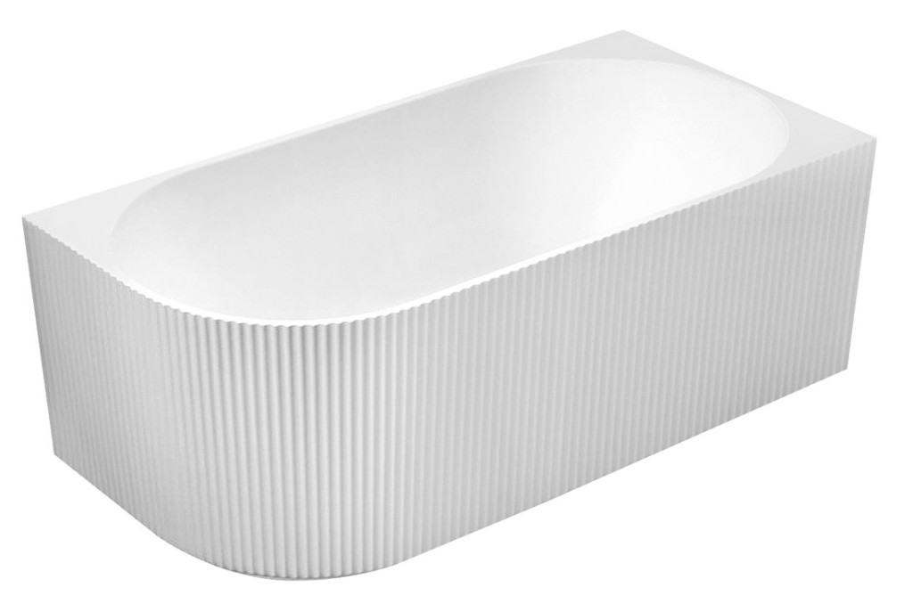 AQUALINE TIBERA STRIP R rohová stojící vana, 170x80cm, bílá E1015G