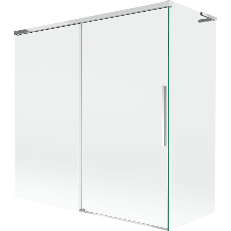 MEXEN/S Rox L vanová zástěna 2-křídlová posuvná 160 + 70 x 150, transparent, chrom 8C9L-160-070-01-00